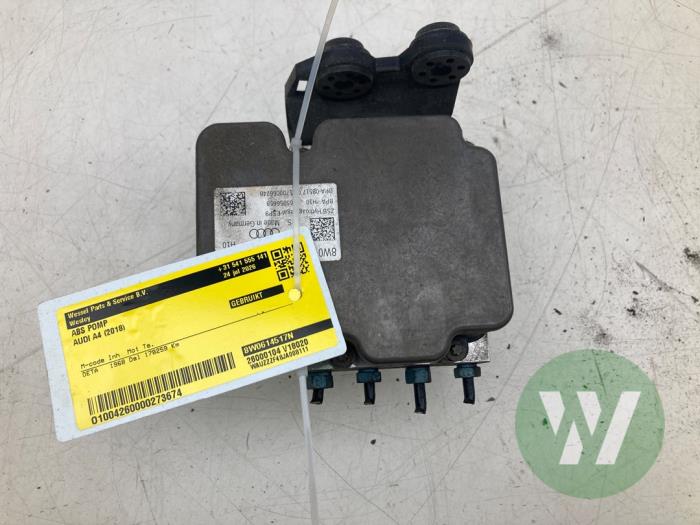 Gebruikte ABS Pomp Audi A4 Allroad Quattro (B9) 2.0 TDI 16V Prijs € 208,95 Margeregeling aangeboden door Wessel Parts & Service B.V.