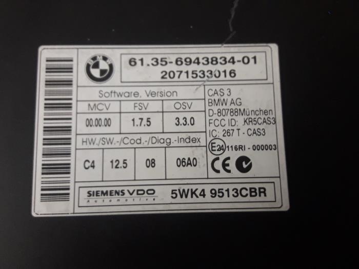 Bodycontrol Module BMW 1 serie (E87/87N), 2003 / 2012 116i 1.6 16V, Hatchback, 4Dr, Benzine, 1.596cc, 85kW (116pk), RWD, N45B16A, 2007-01 / 2011-06, UE11; UE12 (Gebruikt)