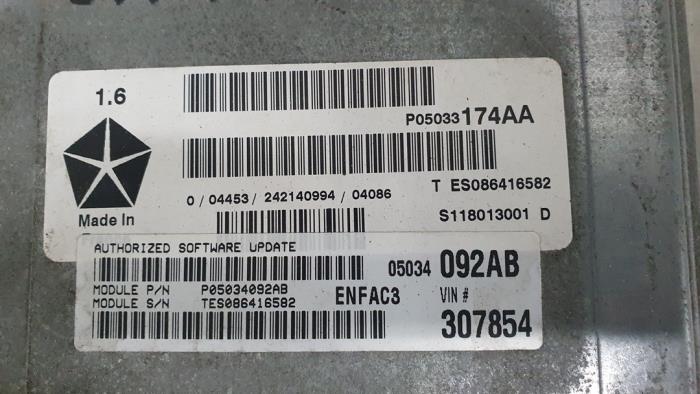 Gebruikte Computer Motormanagement Chrysler PT Cruiser 2.0 16V Prijs € 150,00 Margeregeling aangeboden door De Witte Boerderij AutoMotive
