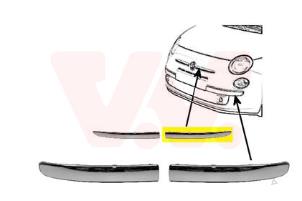 Nieuwe Bumperlijst links-voor Fiat 500 Prijs € 8,81 Inclusief btw aangeboden door De Witte Boerderij AutoMotive