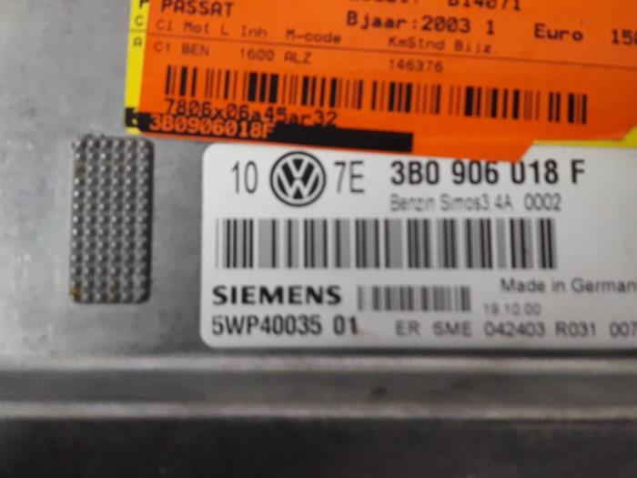 Gebruikte Computer Motormanagement Volkswagen Passat Variant (3B6) 1.6 Prijs € 100,00 Margeregeling aangeboden door De Witte Boerderij AutoMotive