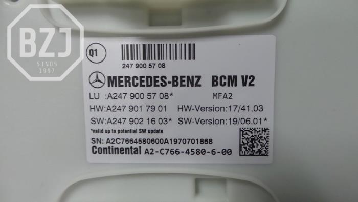 Computer Body Control van een Mercedes-Benz A (177.0) 1.3 A-180 Turbo 16V 2019
