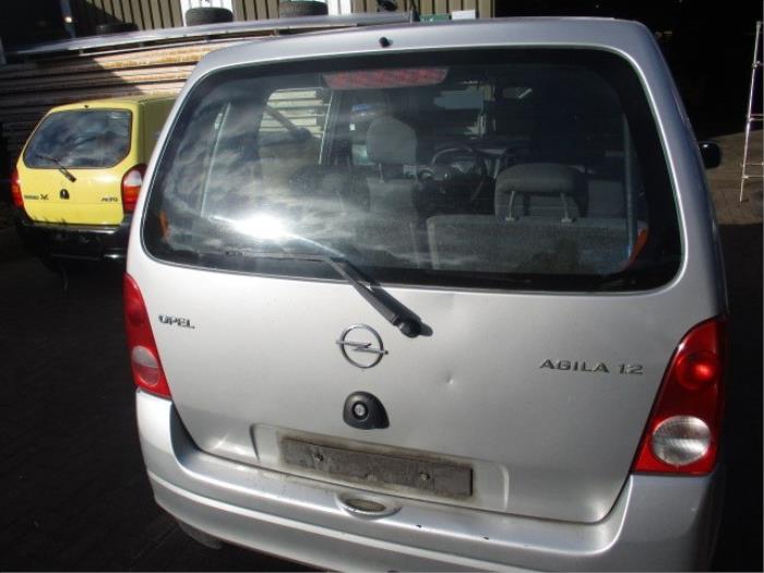 Achterklepdemper links-achter van een Opel Agila (A) 1.2 16V 2001