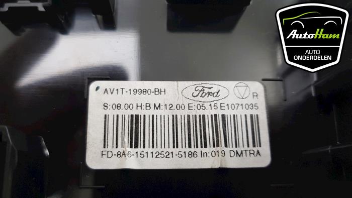 Chaufage Bedieningspaneel van een Ford B-Max (JK8) 1.6 Ti-VCT 16V Van 2015