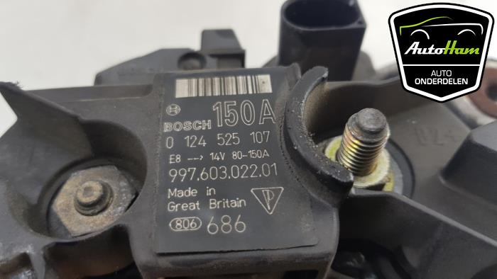 Dynamo van een Porsche Boxster (987) 3.4 S 24V 2007