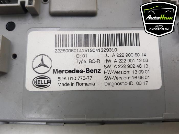 Computer Body Control van een Mercedes-Benz GLC (X253) 2.0 260 16V 4-Matic 2019
