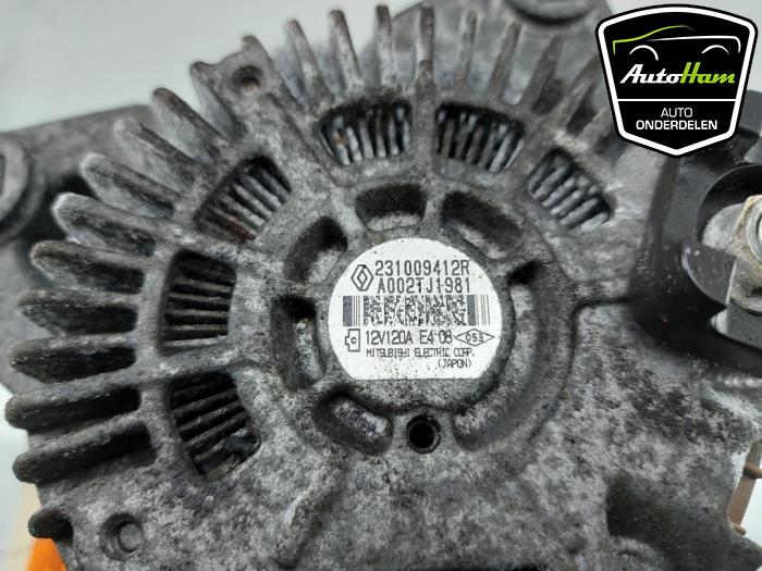 Dynamo van een Renault Clio IV (5R) 1.6 Turbo 16V RS 200 EDC 2014