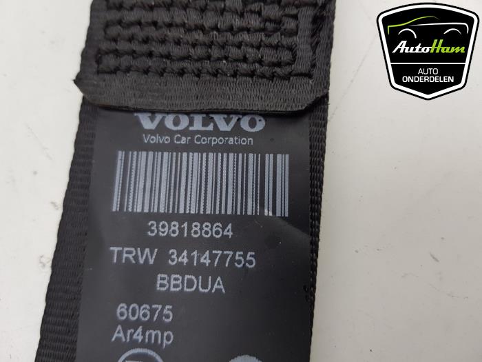 Veiligheidsgordel rechts-achter van een Volvo XC60 I (DZ) 2.0 D4 16V 2014