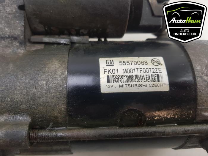 Startmotor van een Opel Astra K 1.6 CDTI 110 16V 2016