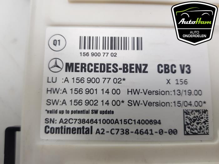 BCM van een Mercedes-Benz GLA (156.9) 1.6 180 16V 2016