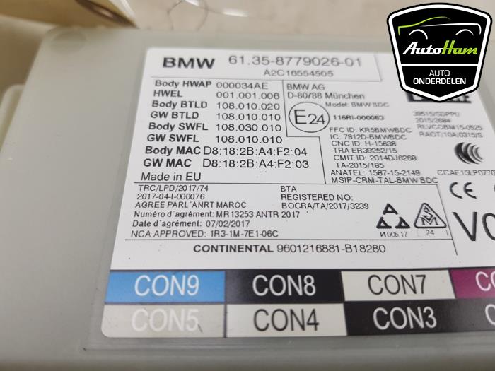 Computer Body Control van een BMW 5 serie Touring (G31) 530d 3.0 TwinPower Turbo 24V 2019