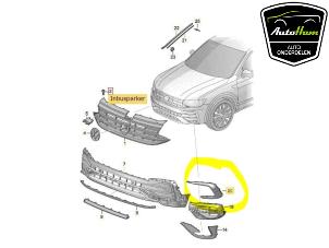 Nieuwe Bumperdeel rechts-voor Volkswagen Tiguan Allspace Prijs € 90,75 Inclusief btw aangeboden door AutoHam