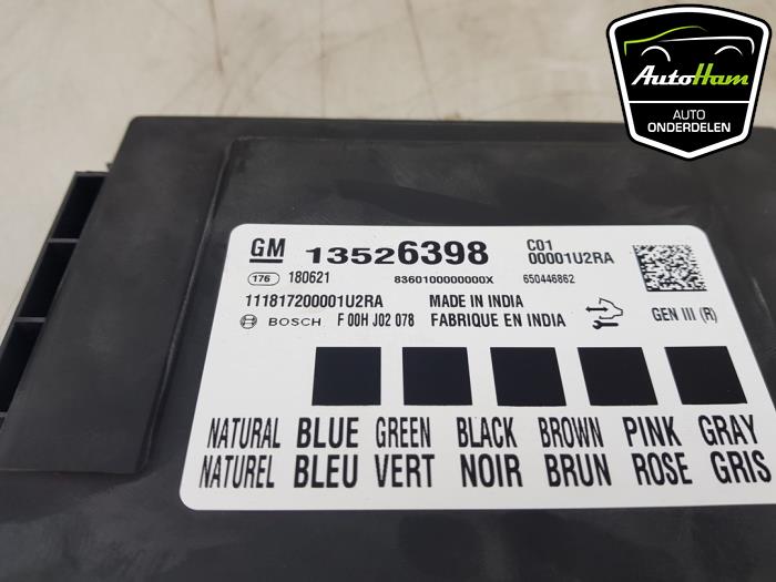 Computer Body Control van een Opel Astra K 1.6 CDTI 136 16V 2018