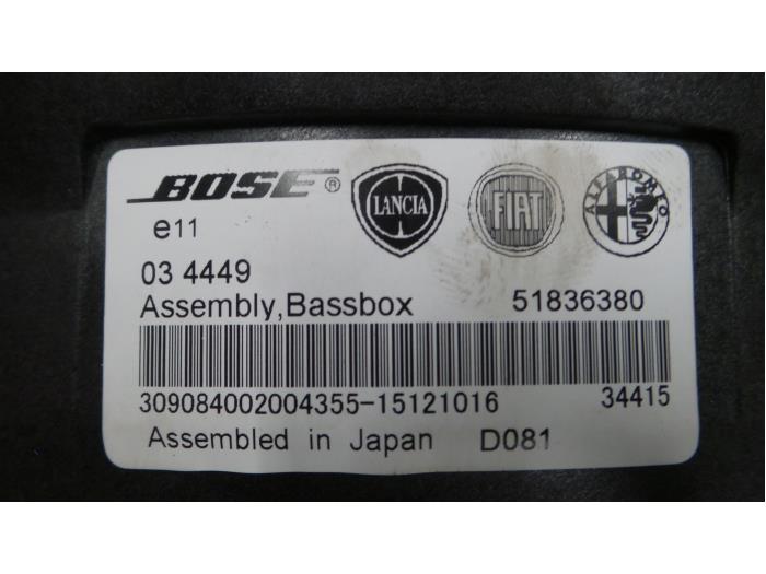 Subwoofer Alfa Romeo Giulietta 51836380 BOSE