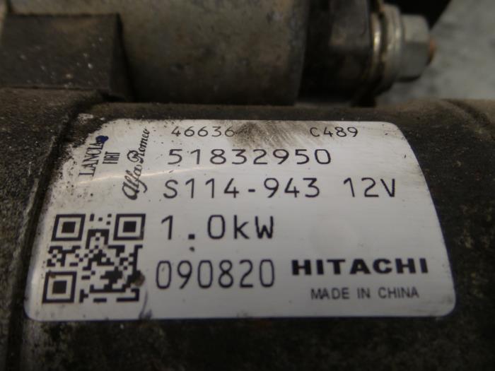 Startmotor Alfa Romeo MiTo (955), Hatchback, 2008 / 2018 1.4 TB 16V, Hatchback, Benzine, 1.368cc, 114kW (155pk), FWD, 199A8000, 2008-08 / 2011-06, 955AXA (51832950)