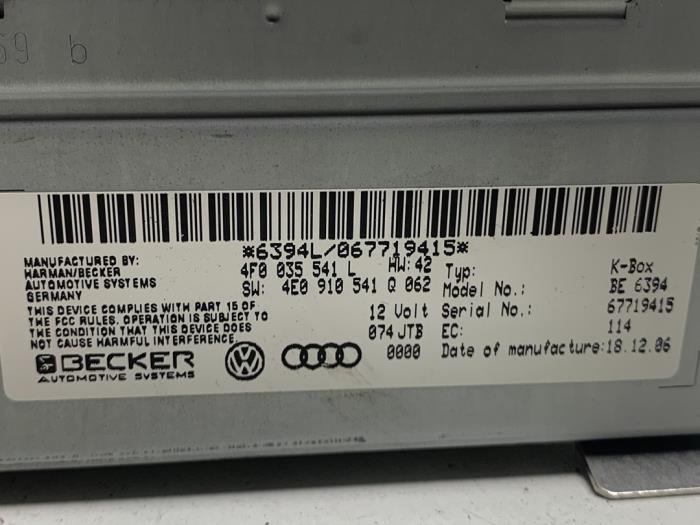 Radio module van een Audi A6 (C6) 2.0 T FSI 16V 2007