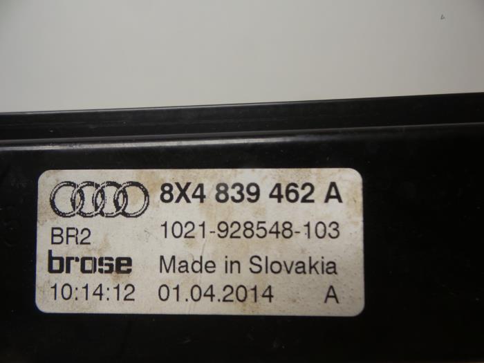 Raammechaniek 4Deurs rechts-achter van een Audi A1 Sportback (8XA/8XF) 1.4 TFSI Cylinder on demand 16V 2014