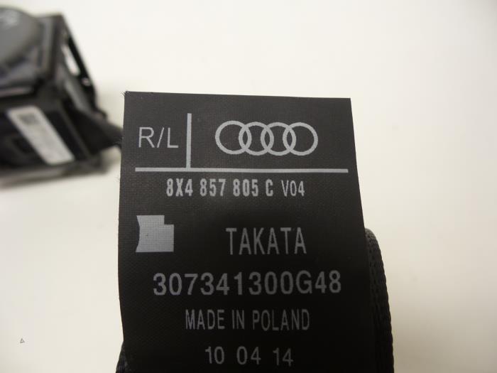 Veiligheidsgordel rechts-achter van een Audi A1 Sportback (8XA/8XF) 1.4 TFSI Cylinder on demand 16V 2014