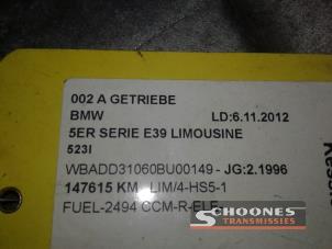 Gebruikte Versnellingsbak BMW 5 serie (E39) 523i 24V Prijs € 367,50 Margeregeling aangeboden door Schoones Transmissies B.V.