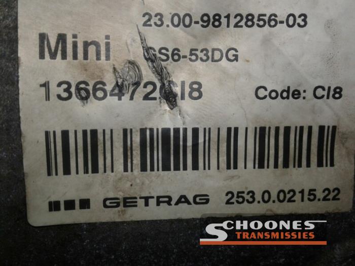 Versnellingsbak van een MINI Countryman (R60) 1.6 One D 2014