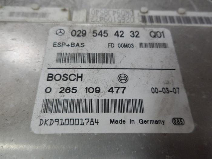 Gebruikte Esp computer Mercedes A (W168) 1.6 A-160 Prijs € 45,00 Margeregeling aangeboden door Tijdeman Mercedes Onderdelen