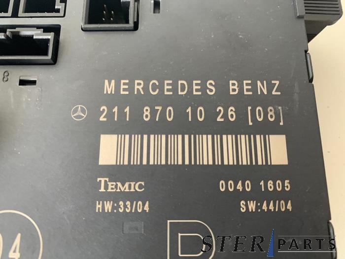 Centrale Deurvergrendelings Module van een Mercedes-Benz E (W211) 2.2 E-200 CDI 16V 2004