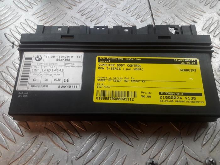 Gebruikte Bodycontrol Module BMW 5 serie (E60) 530i 24V Prijs € 50,00 Margeregeling aangeboden door Bentie's autodemontage