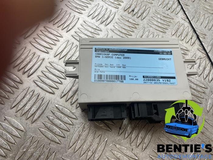 Gebruikte Computer cabriokap BMW 1 serie (E88) 118d 16V Prijs € 100,00 Margeregeling aangeboden door Bentie's autodemontage