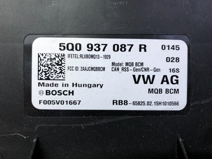 Computer Body Control van een Volkswagen Golf VII (AUA) 2.0 GTI 16V 2015