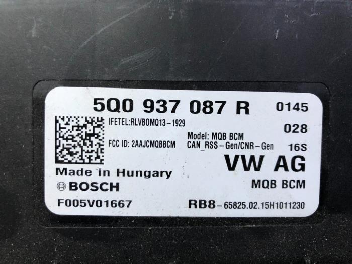 Computer Body Control van een Volkswagen Golf VII (AUA) 2.0 GTI 16V 2015