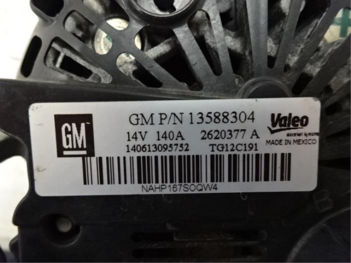 Dynamo van een Opel Mokka/Mokka X 1.6 16V EcoFlex 4x2 2015