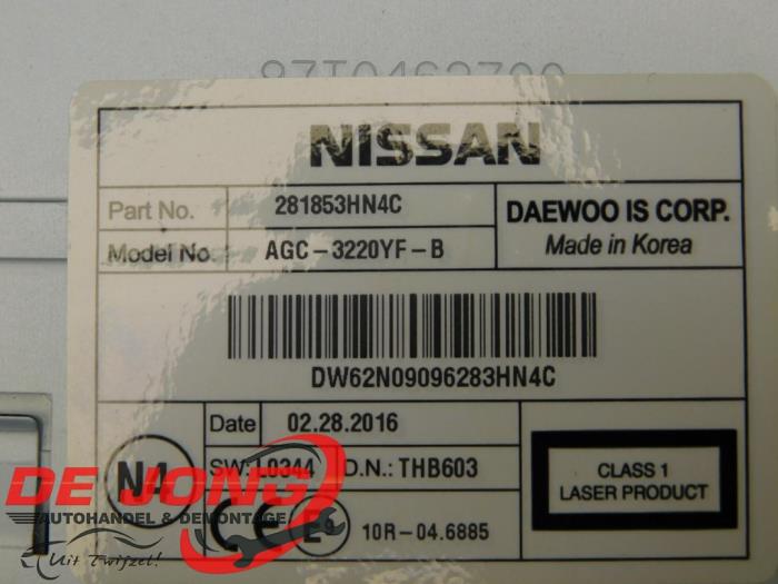 Radio CD Speler van een Nissan Micra (K13) 1.2 12V 2015
