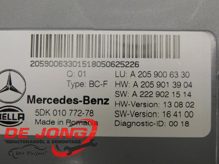 Computer Body Control van een Mercedes-Benz C Estate (S205) C-180 BlueTEC, C-180 d 1.6 16V 2018