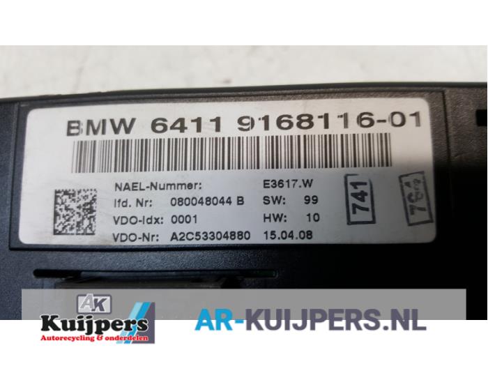 Kachel Bedieningspaneel - BMW 1-Serie