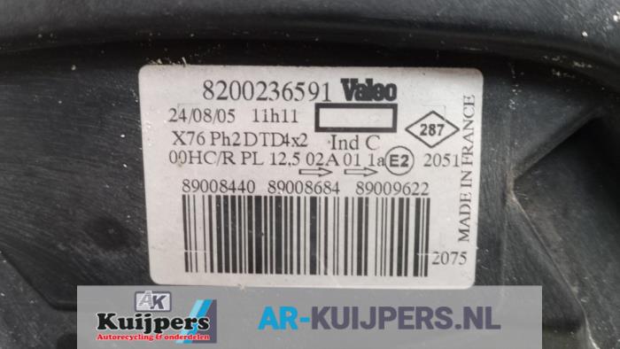 Koplamp rechts - Nissan Kubistar