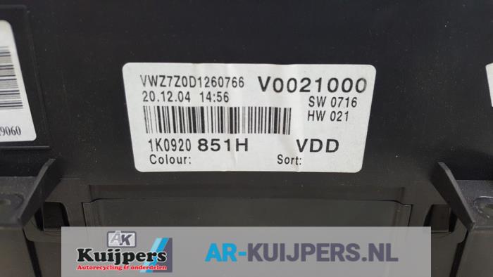 Kilometerteller KM - Volkswagen Golf Plus