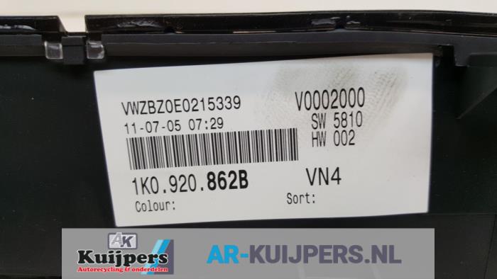 Kilometerteller KM - Volkswagen Golf Plus