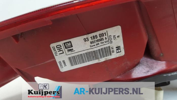 Achterlicht rechts - Opel Corsa