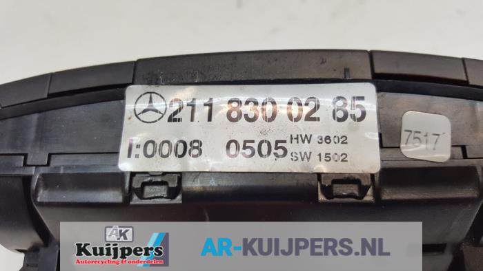 Kachel Bedieningspaneel - Mercedes E-Klasse