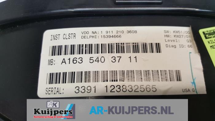 Kilometerteller KM - Mercedes ML-Klasse