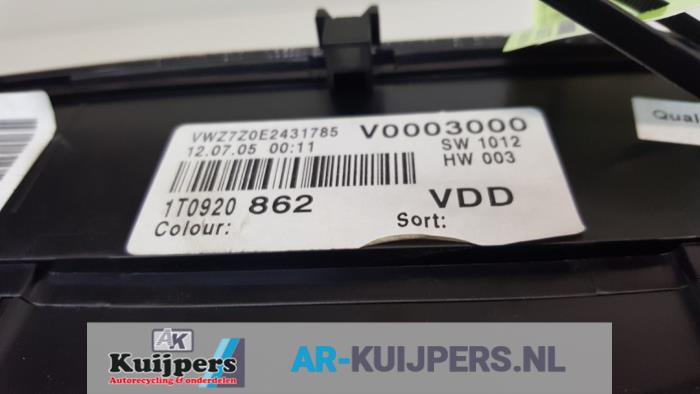 Kilometerteller KM - Volkswagen Touran