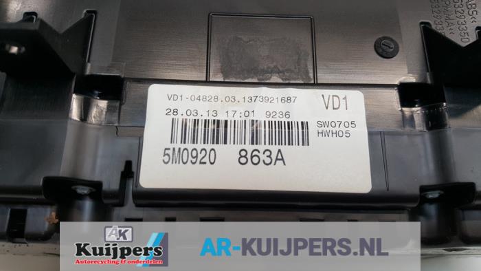 Kilometerteller KM - Volkswagen Golf Plus