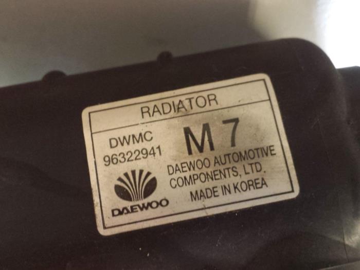 Radiateur van een Daewoo Matiz 0.8 S,SE 2003
