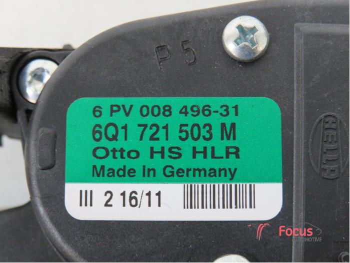 Sensor Gaspedaalpositie van een Volkswagen Polo V (6R) 1.2 12V 2011