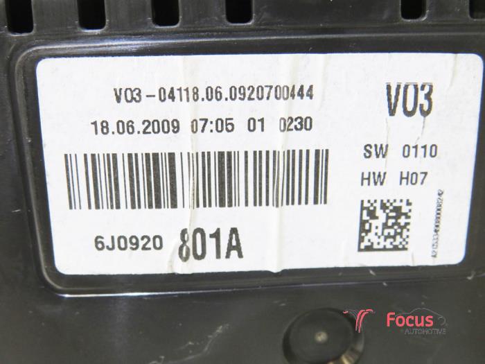 Kontaktslot + computer van een Seat Ibiza IV (6J5) 1.4 TDI 2009