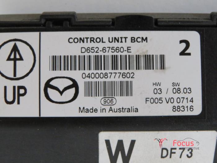 Module Bodycontrol van een Mazda 2 (DE) 1.4 CDVi 16V 2008