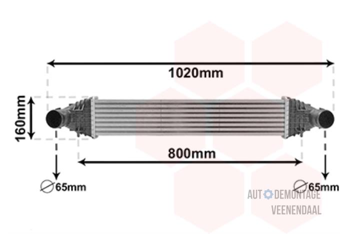 Nieuwe Intercooler Peugeot 208 I (CA/CC/CK/CL) Prijs € 198,32 Inclusief btw aangeboden door Autodeleninkleur
