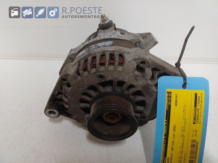 Gebruikte Dynamo Chevrolet Captiva (C100) 2.4 16V 4x2 Prijs € 40,00 Margeregeling aangeboden door Autodemontagebedrijf R. Poeste B.V.