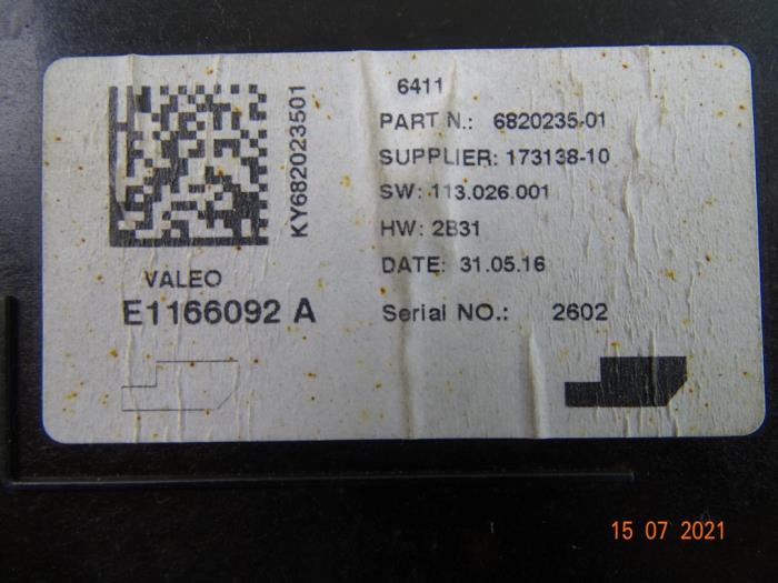 Computer Koeling van een Mini Cooper 2016