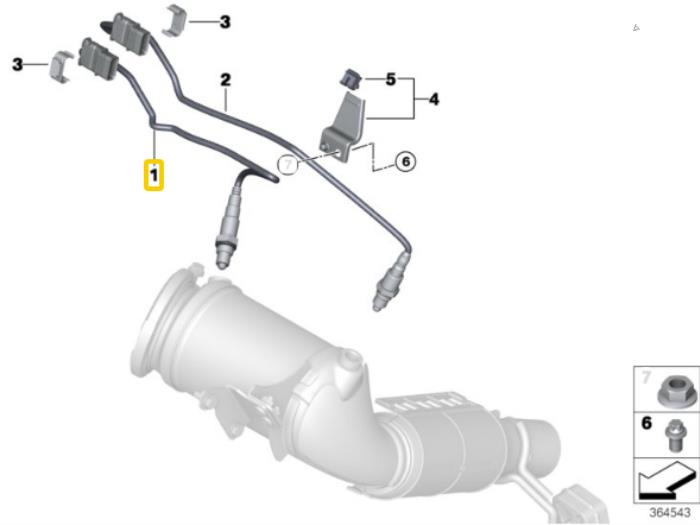 Lambda Sonde van een Mini ONE 2016